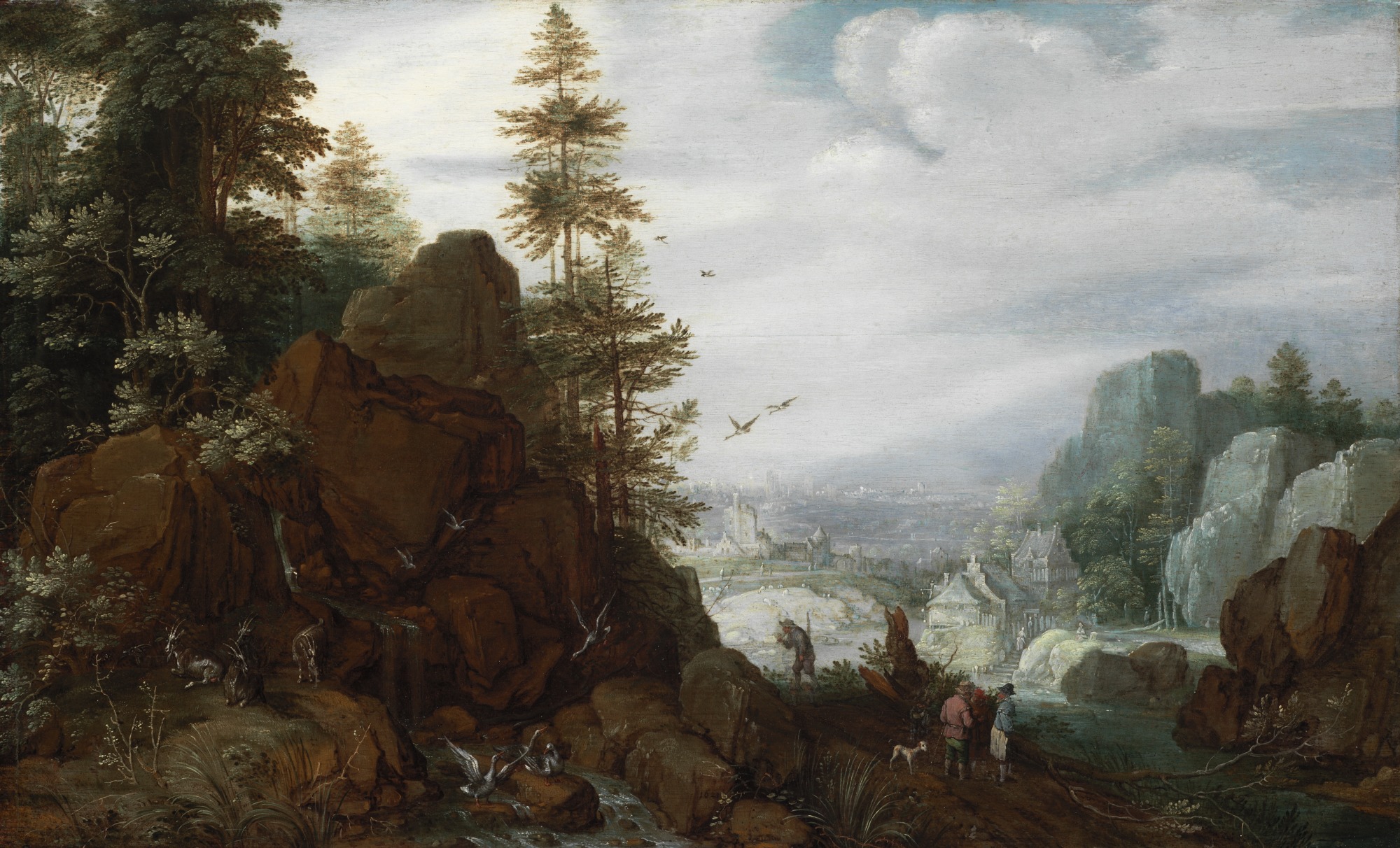 Gillis d'Hondecoeter, Rocky Landscape