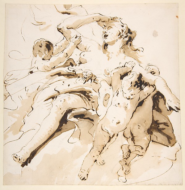Giovanni Battista Tiepolo, Woman Transported by Three Putti