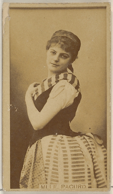 Allen & Ginter, Mlle. Pacurd, from the Actors and Actresses series (N45, Type 8) for Virginia Brights Cigarettes