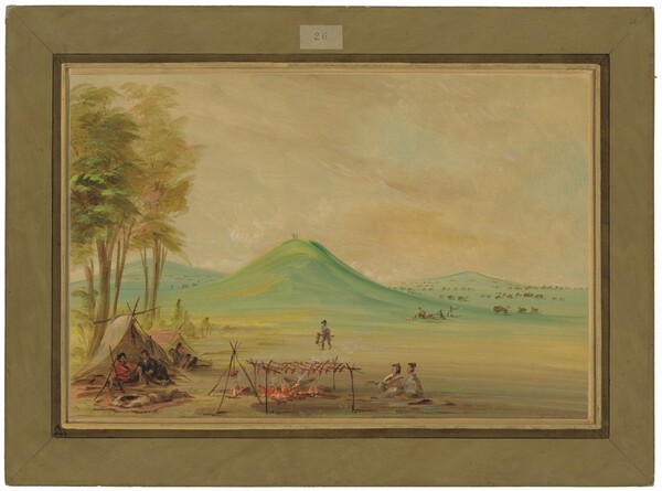 George Catlin, Expedition Encamped on a Texas Prairie.  April 1686