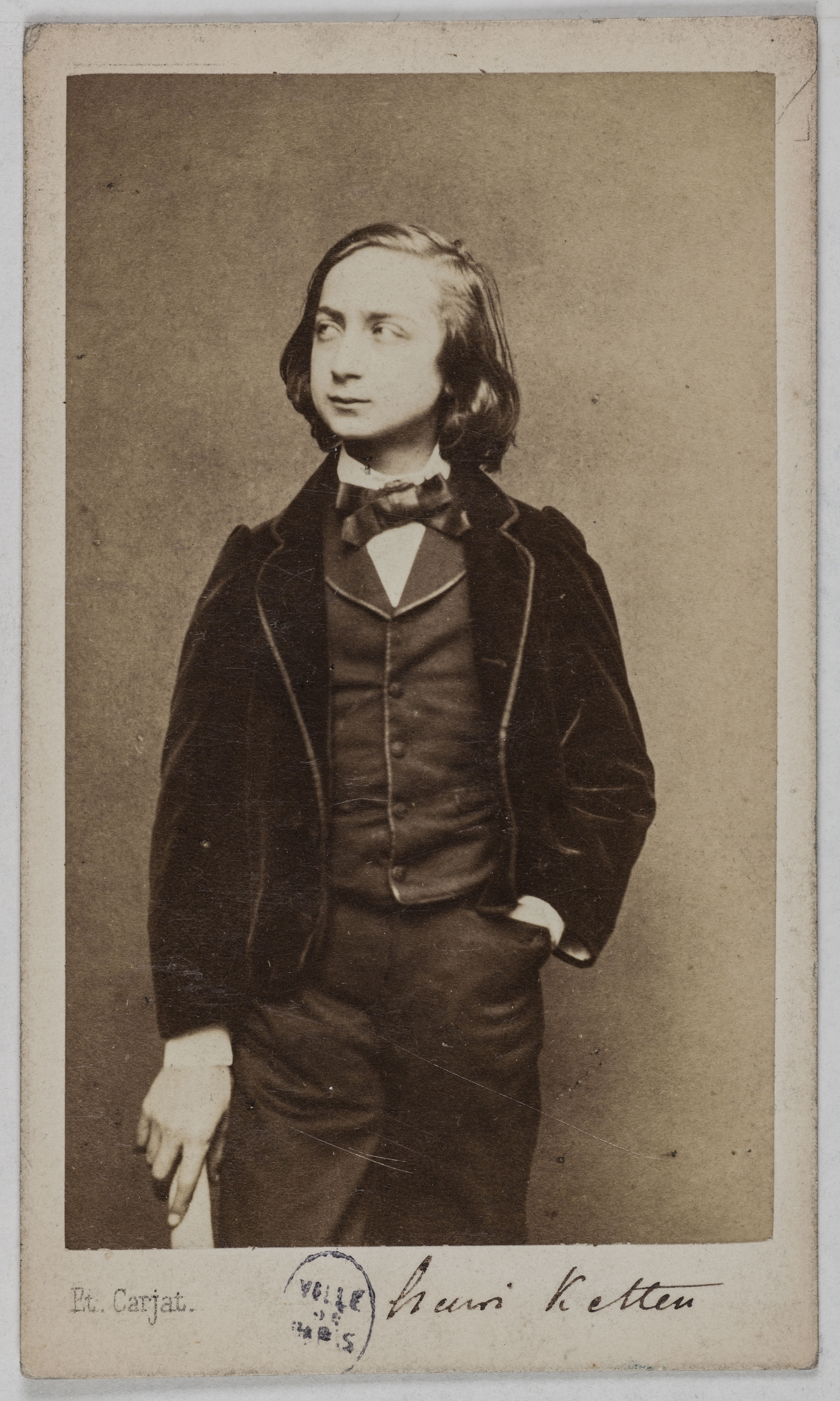 Etienne Carjat, Portrait d'Henri Ketten, pianiste, chef d'orchestre et compositeur.