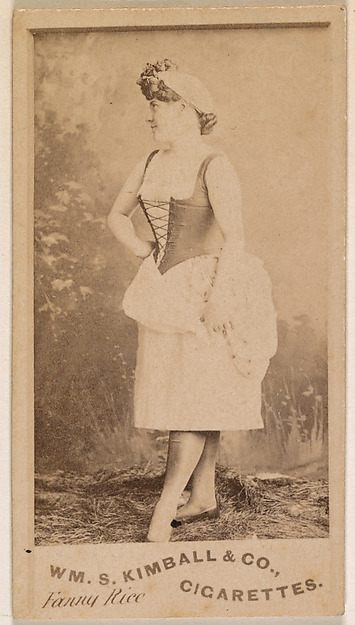 William S. Kimball & Company, Fanny Rice, from the Actresses series (N203) issued by Wm. S. Kimball & Co.