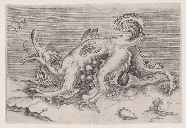 Agostino Veneziano (Agostino dei Musi), The Dragon and the Bee