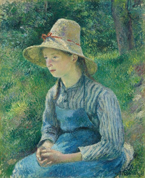 Camille Pissarro, Peasant Girl with a Straw Hat