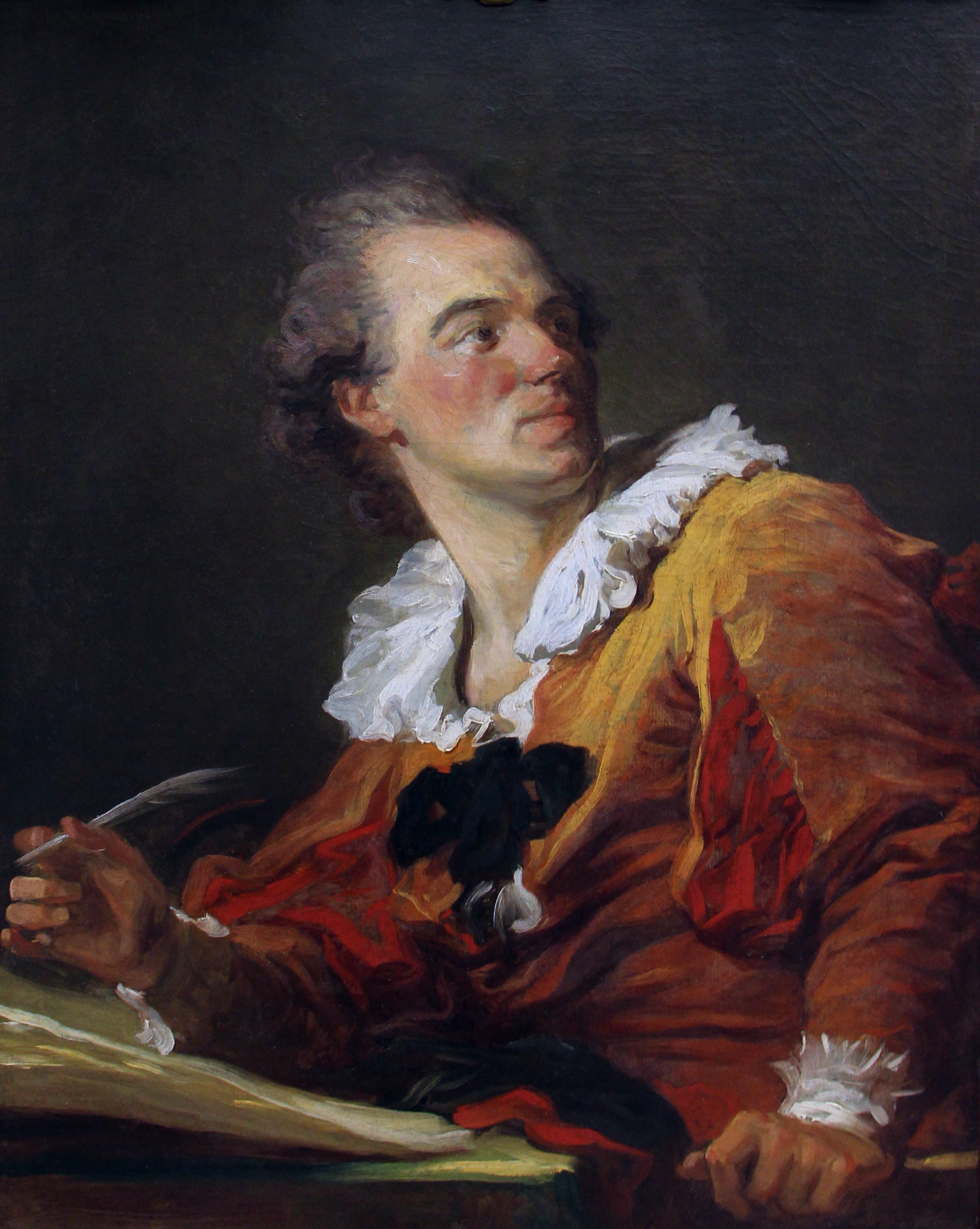 Jean-Honoré Fragonard, Presumed portrait of Louis-François Prault, formerly known as 'The Inspiration'