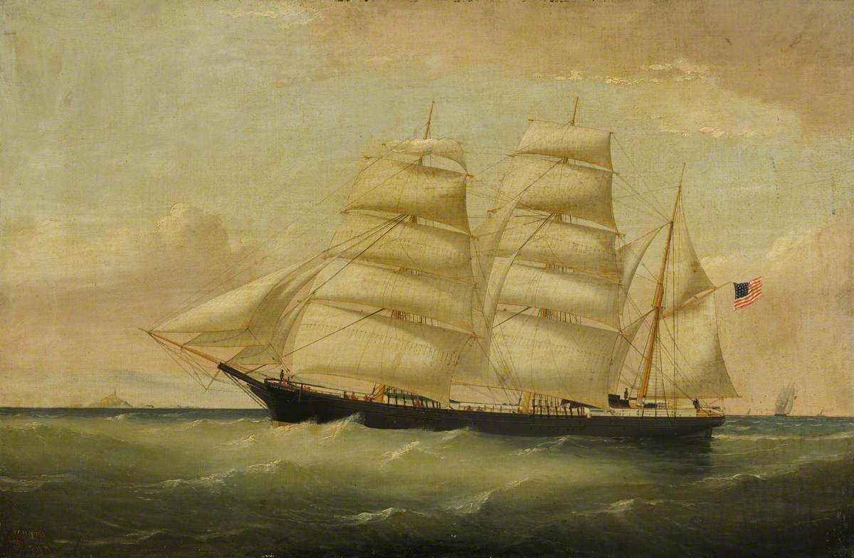 William Howard Yorke, The barque 'Lord Clarendon' under way