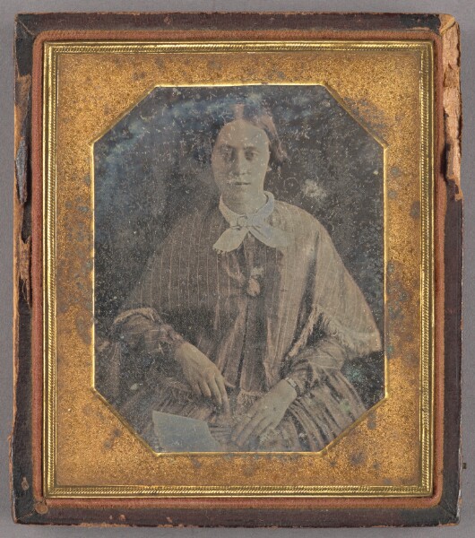 Unknown, [Portrait of a Seated Woman Holding a Fan]