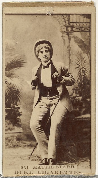 W. Duke, Sons & Co., Card Number 261, Hattie Starr, from the Actors and Actresses series (N145-7) issued by Duke Sons & Co. to promote Duke Cigarettes