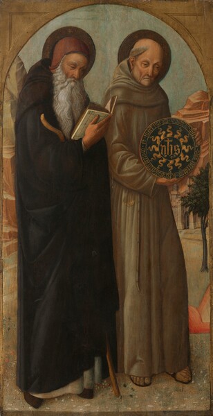 Jacopo Bellini, Saint Anthony Abbot and Saint Bernardino of Siena