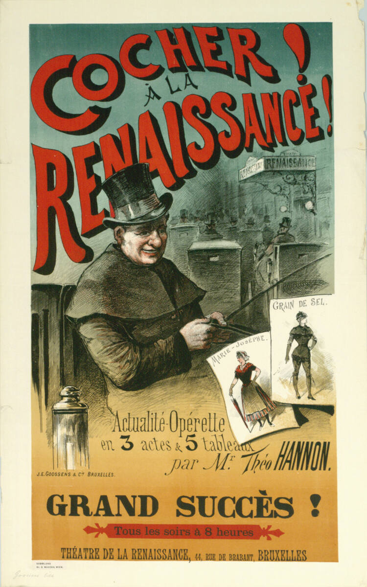 Anonym, COCHER! À LA RENAISSANCE! Actualité-Opérette en 3 actes & 5 tableaux par Mr. Théo HANNON