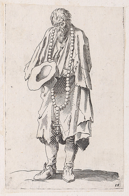 Anonymous, Reverse Copy of Le Mendiant au Rosaire (The Beggar with a Rosary), from Les Gueux suite appelée aussi Les Mendiants, Les Baroni, ou Les Barons (The Beggars, also called the Barons)