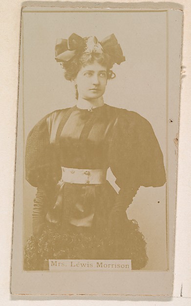 Kinney Brothers Tobacco Company, Mrs. Lewis Morrison, from the Actresses series (N245) issued by Kinney Brothers to promote Sweet Caporal Cigarettes