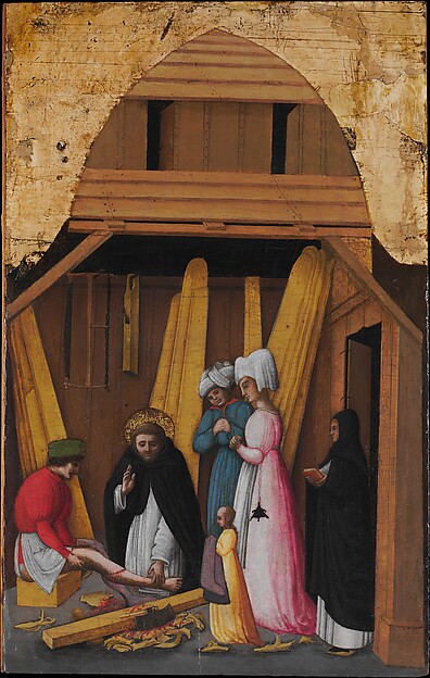 Antonio Vivarini, Saint Peter Martyr Healing the Leg of a Young Man
