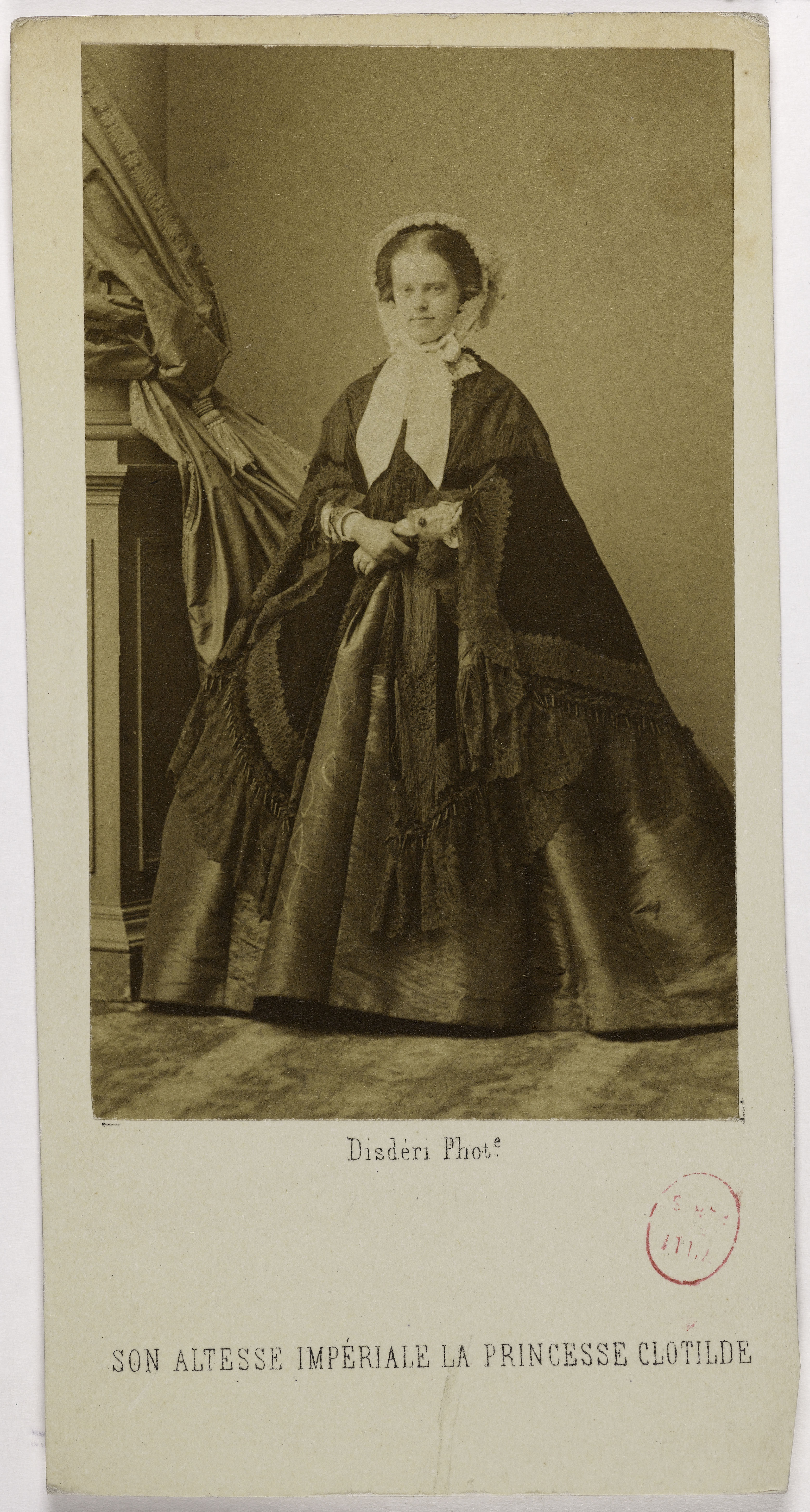 André-Adolphe-Eugène Disdéri, Portrait de la Princesse de Bonaparte (née Clothilde de Savoie) (1843-1911), (femme du Prince Napoléon)