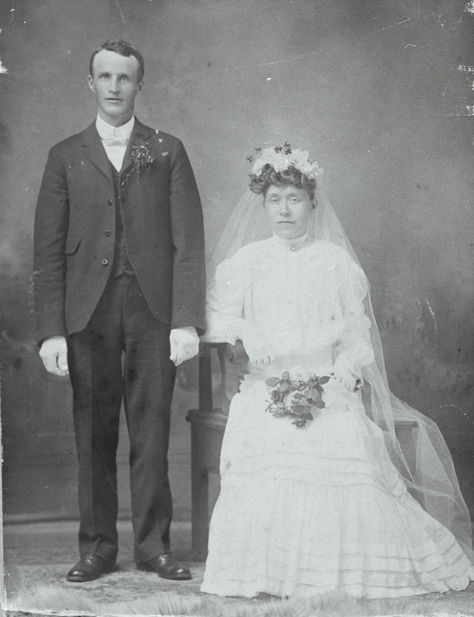 Ukjent, Brudebilde, Johannes og Emma Eriksrud