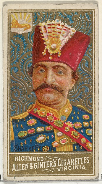 Allen & Ginter, Shah of Persia, from World's Sovereigns series (N34) for Allen & Ginter Cigarettes