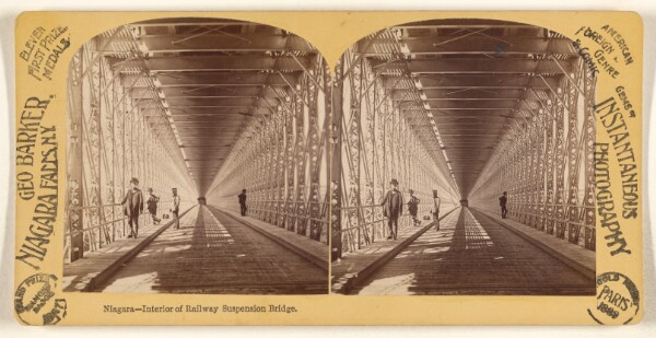 George Barker, Niagara - Interior of Railway Suspension Bridge.
