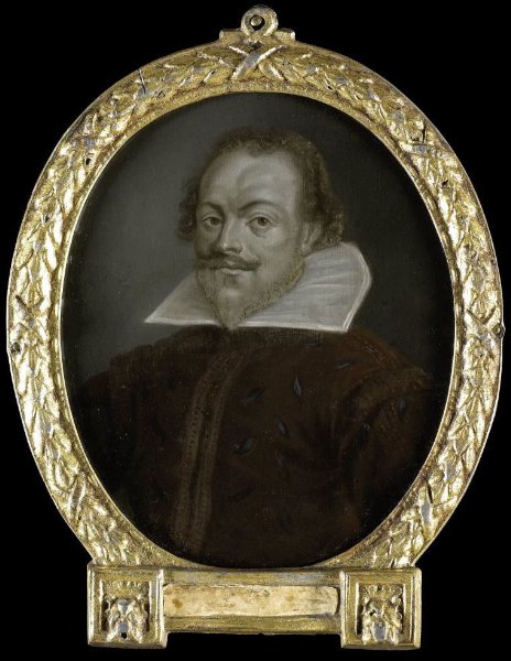 Arnoud van Halen, Portrait of Florentius Schoonhoven, Poet in Latin, Burgomaster of Gouda