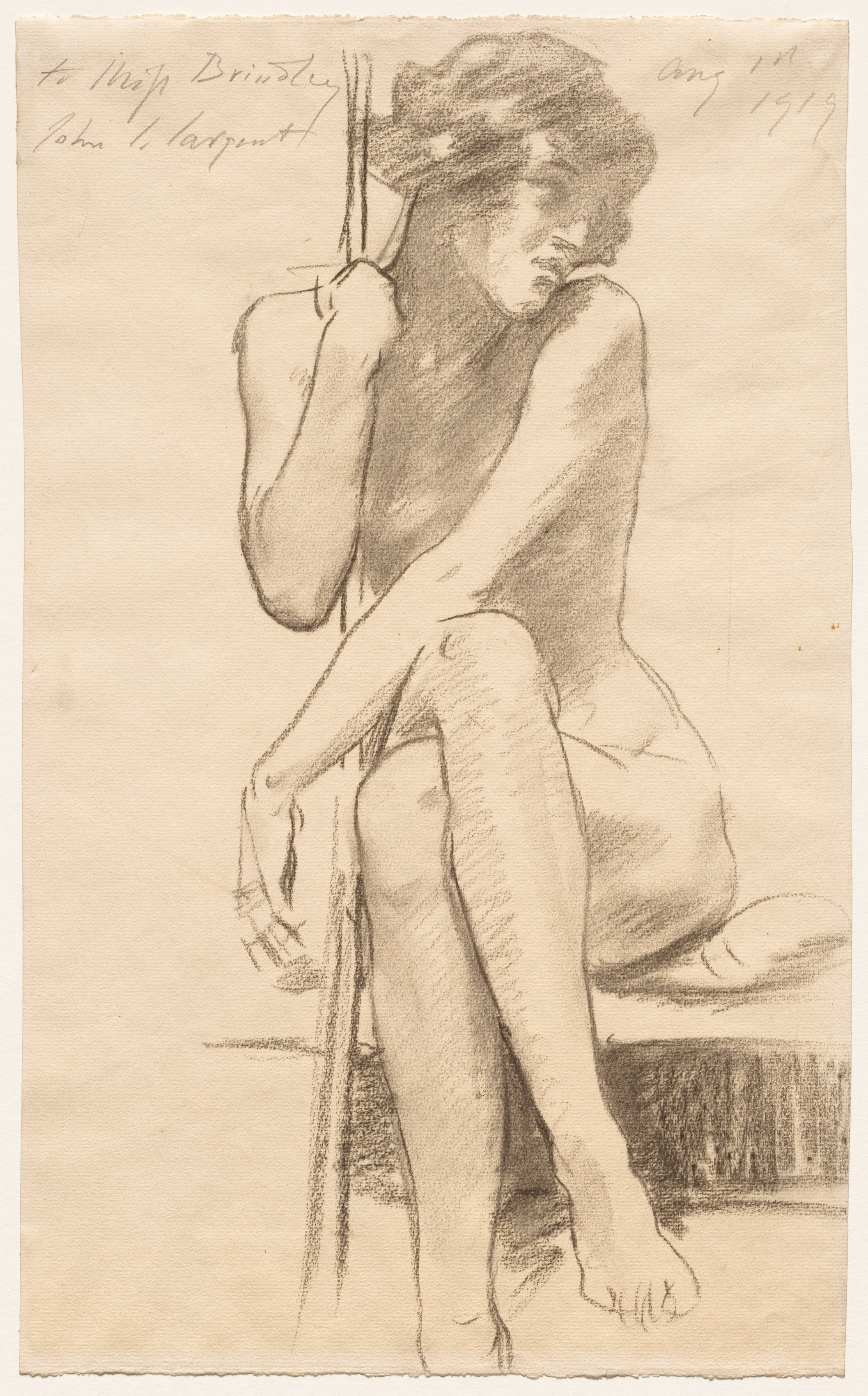 John Singer Sargent, Female Nude Seated on a Low Bench
