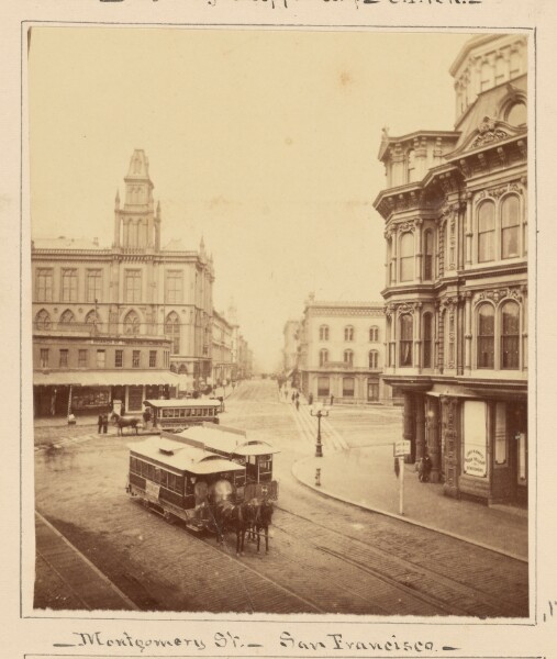 Carleton Watkins, Montgomery Street from Market Street, San Francisco,