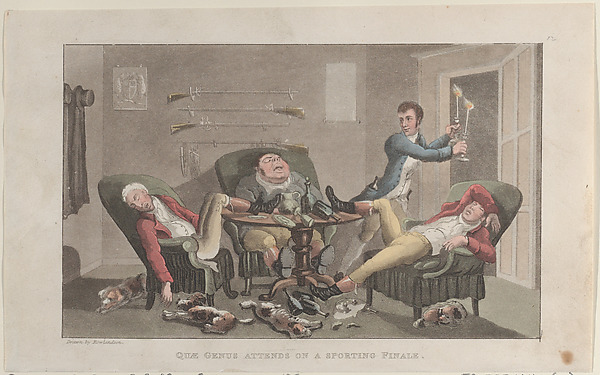 Thomas Rowlandson, Quae Genus Attends on a Sporting Finale