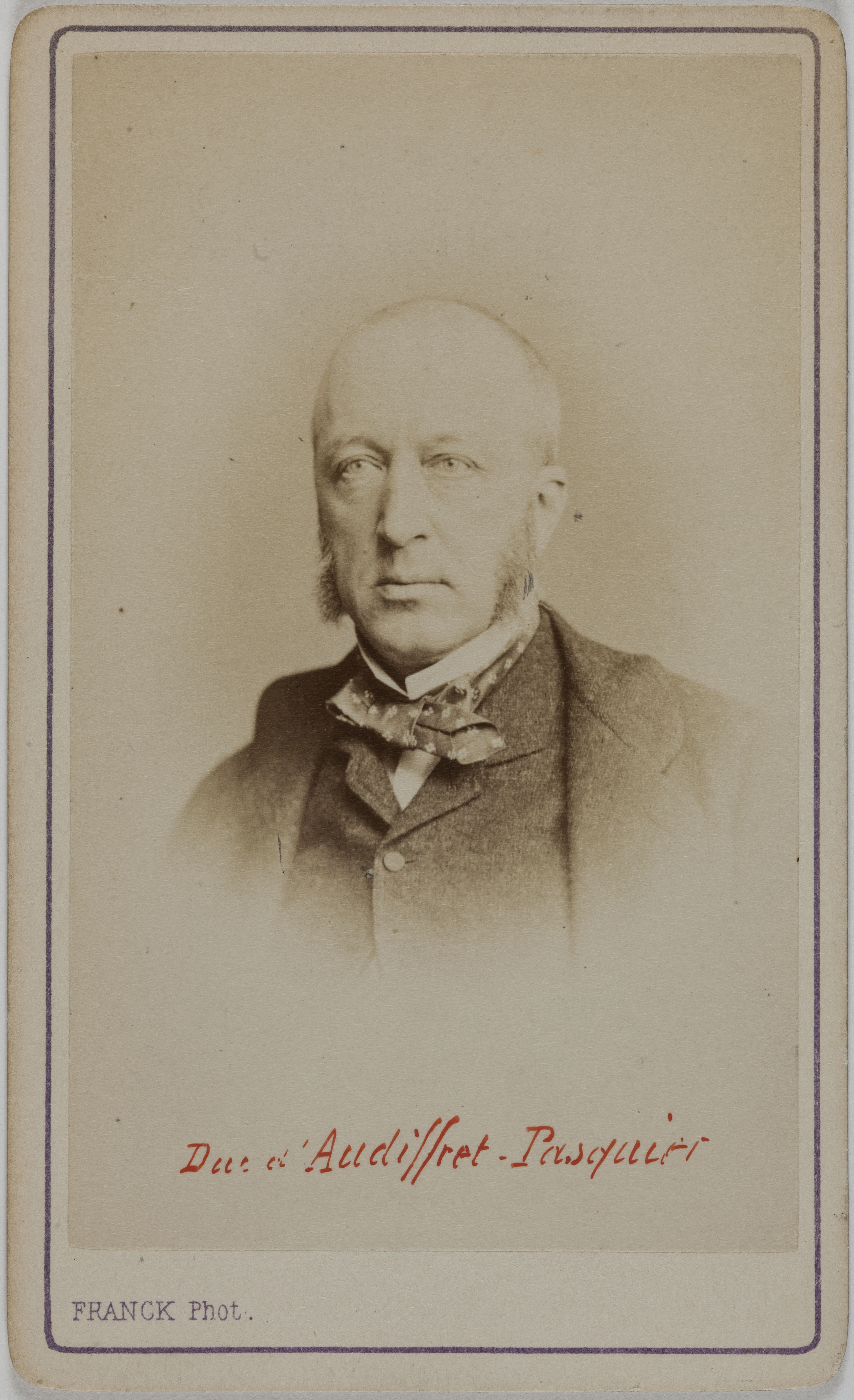 Franck, Portrait d'Edme, Armand, Gaston duc d'Audiffret-Pasquier (1823-1905), (homme politique)