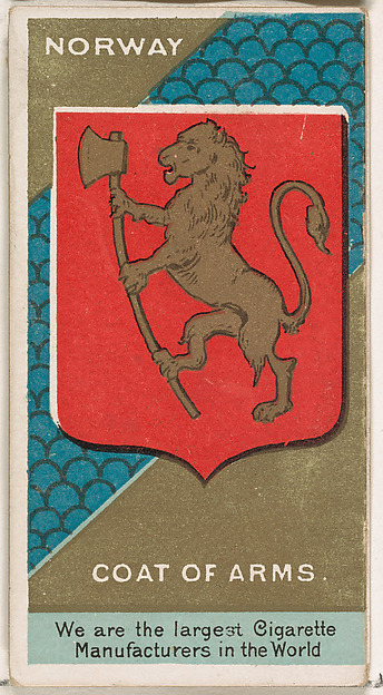 W. Duke, Sons & Co., Queen of Norway and Sweden, from the Rulers, Flags, and Coats of Arms series (N126-2) issued by W. Duke, Sons & Co.
