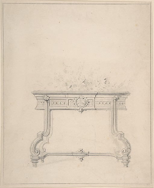 Anonymous, French, 19th century, Design for Console Table