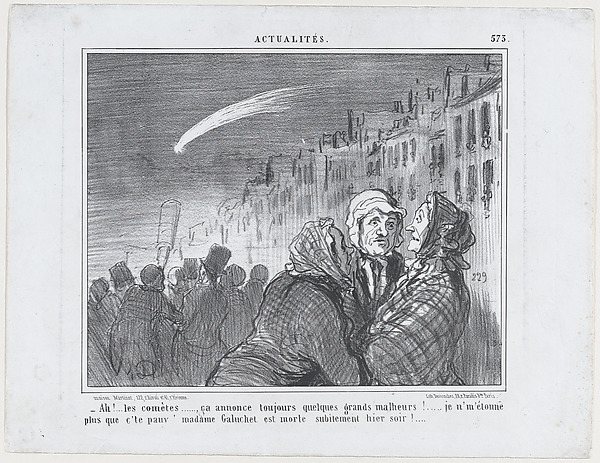 Honoré Daumier, Ah!... les comètes..., ça annonce toujours quelques grands malheurs!..., from Actualités, published in "Le Charivari"