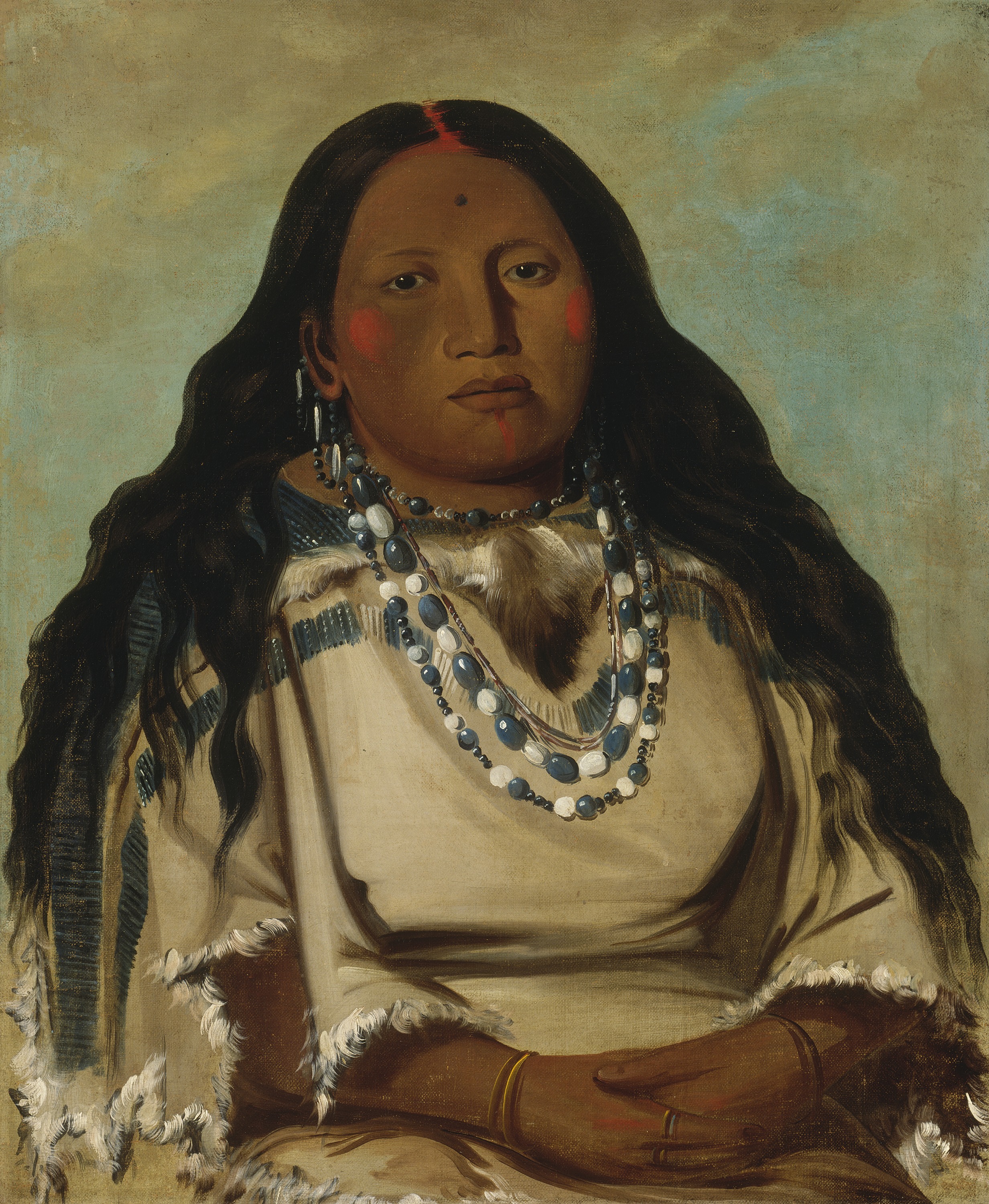 George Catlin, Kah-béck-a, The Twin, Wife of Bloody Hand