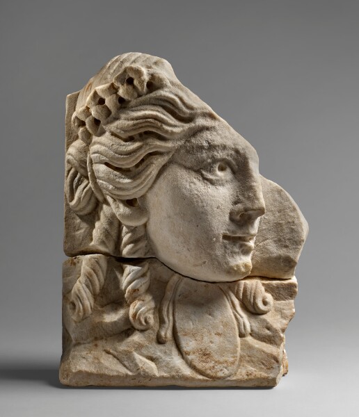 Unknown, Fragmentary Double-Sided Relief with Theater Mask
