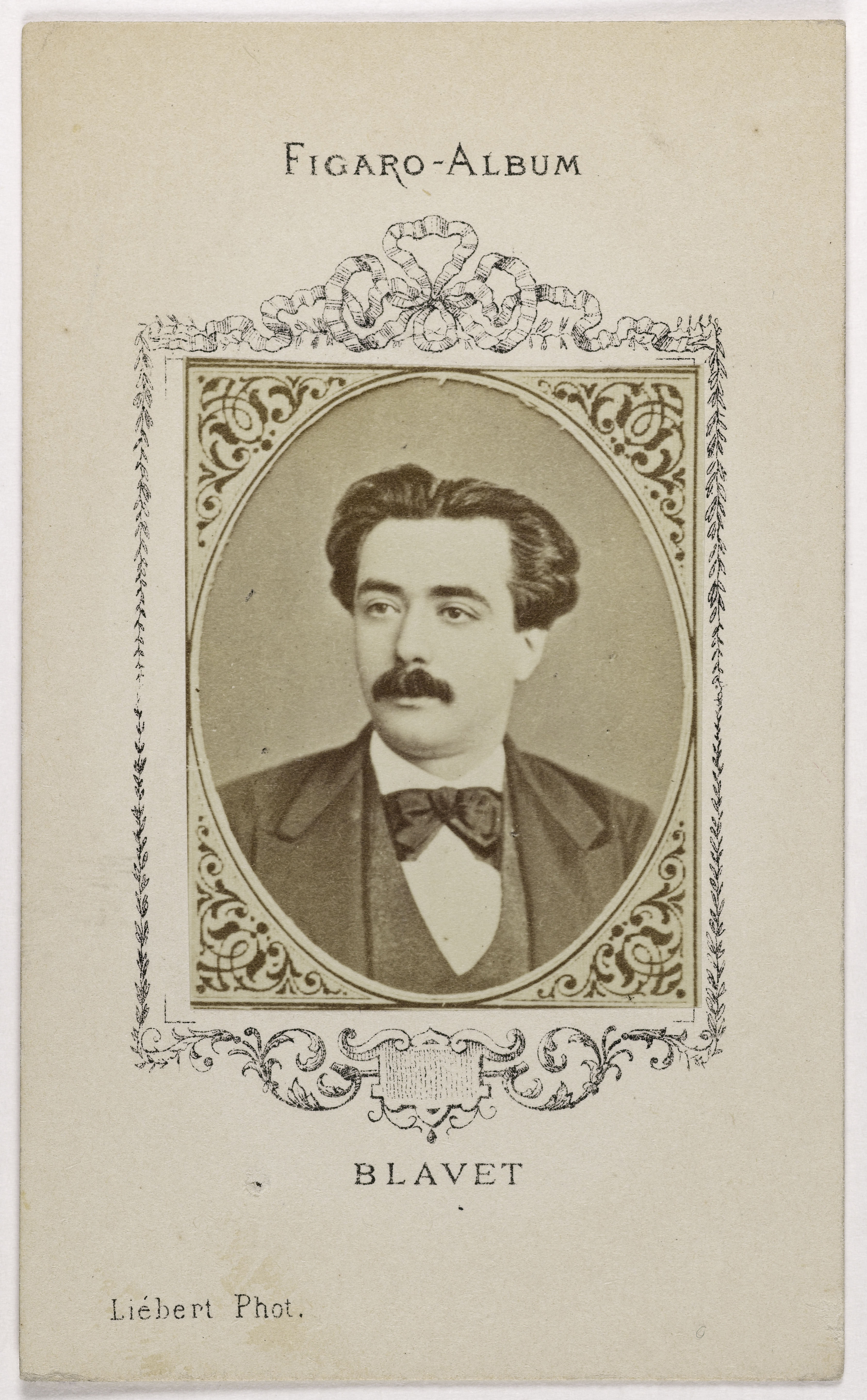 Alphonse Liébert, Portrait d'Emile Blavet (1838-1924), (professeur, publiciste pour le Gaulois et le Figaro)