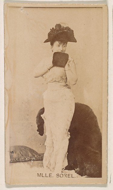 Kinney Brothers Tobacco Company, Mlle. Sorel, from the Actresses series (N245) issued by Kinney Brothers to promote Sweet Caporal Cigarettes