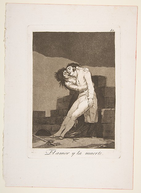 Goya (Francisco de Goya y Lucientes), Plate 10 from "Los Caprichos": Love and death (El amor y la muerte)