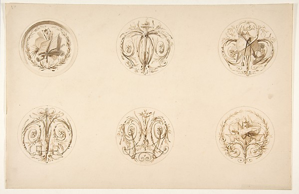 Jules-Edmond-Charles Lachaise, Six designs set in medallions