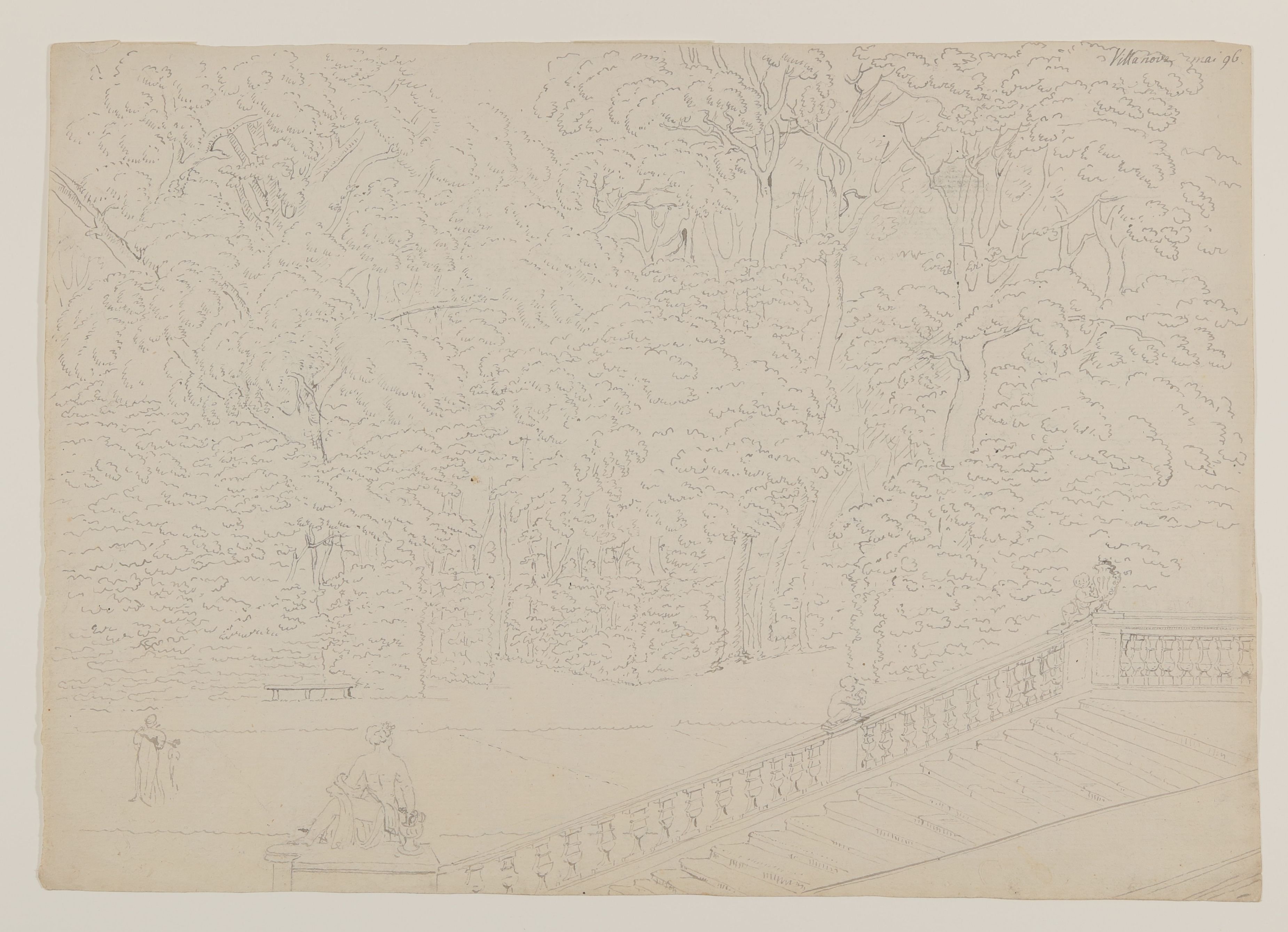 Gottlob Friedrich Konstantin von Stein, Blick von der Terrasse des Wilanów-Palasts in Warschau