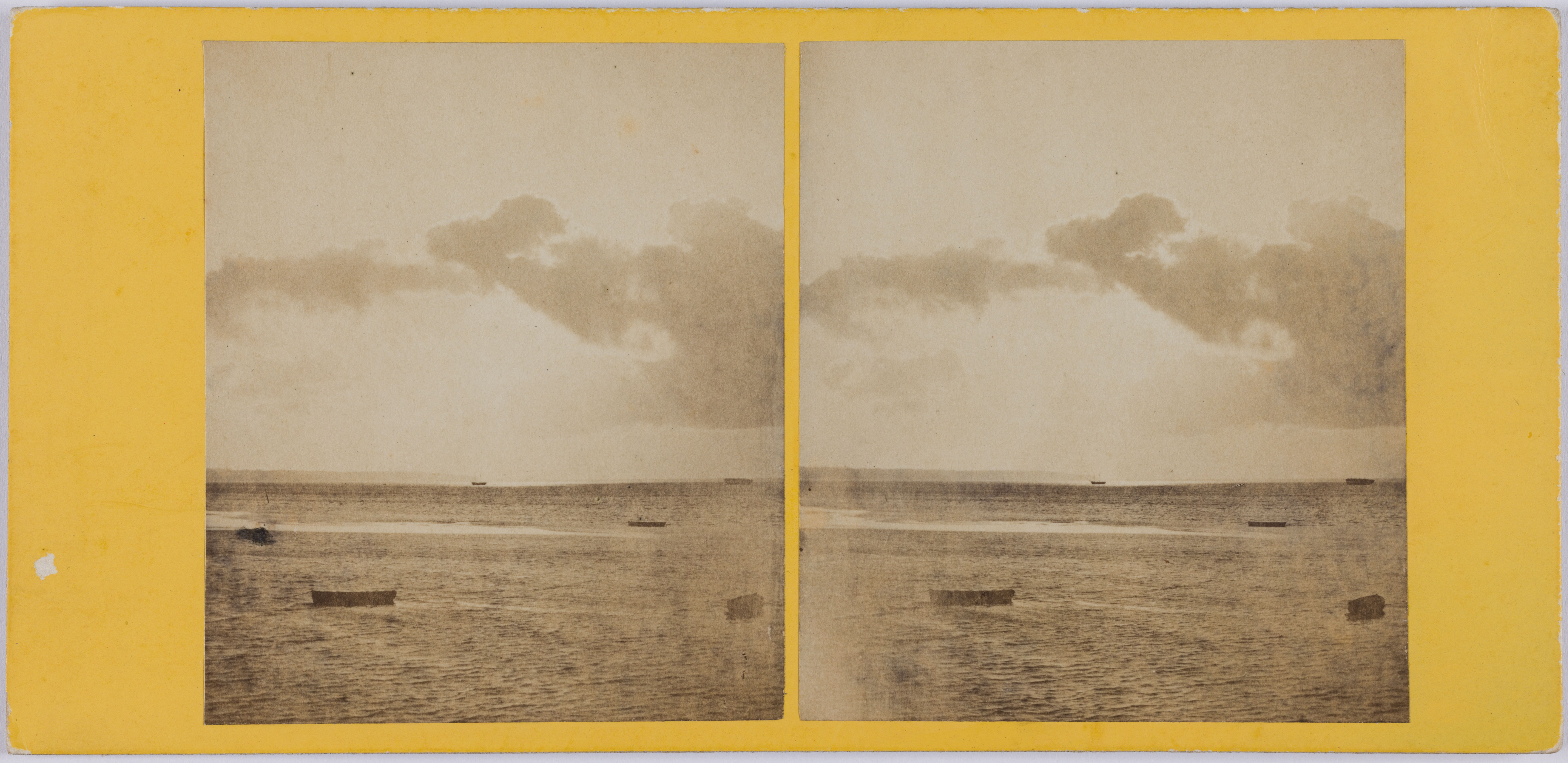 Anonyme, "Vue depuis la jetée de Ride, île de Wight. Matin"