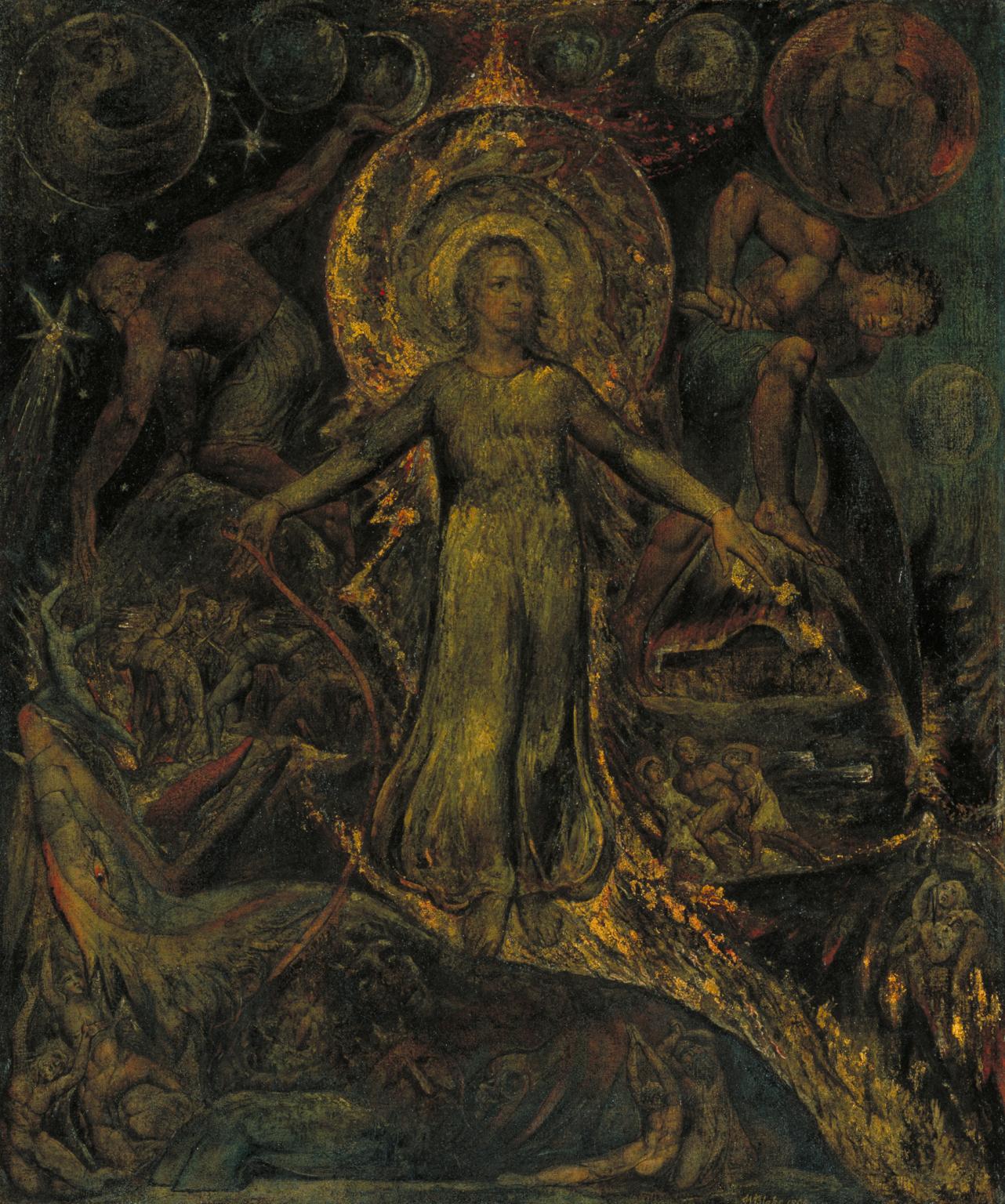 William Blake, The Spiritual Form of Pitt guiding Behemoth