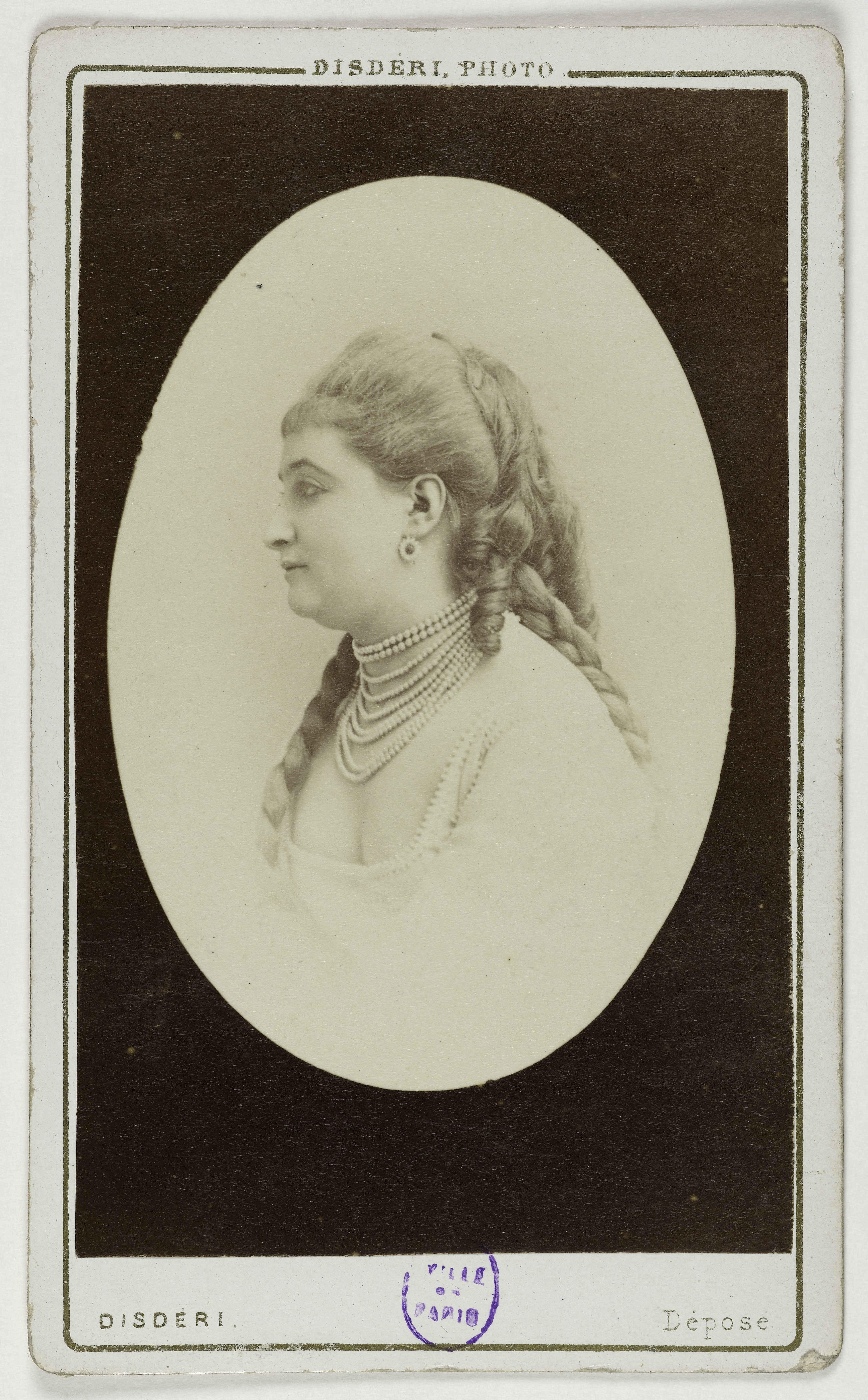 André-Adolphe-Eugène Disdéri, Portrait de Georgine, (actrice)