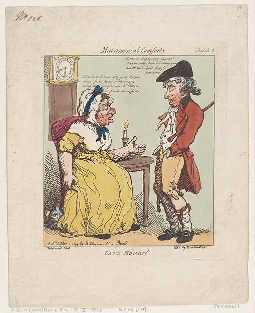 Thomas Rowlandson, Late Hours!