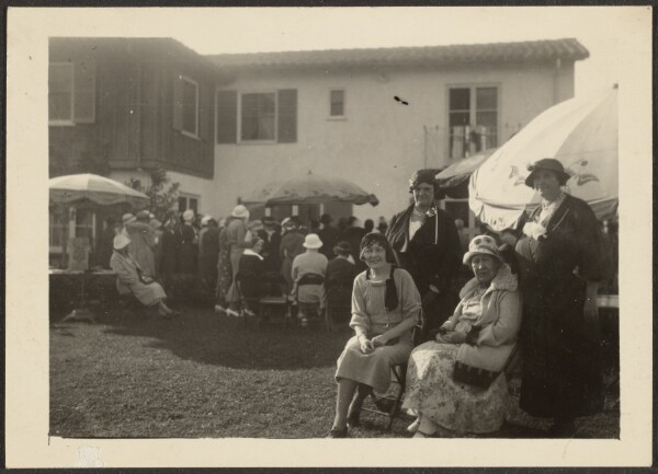 Louis Fleckenstein, [Mrs. Fleckenstein and Florence at Garden Party]