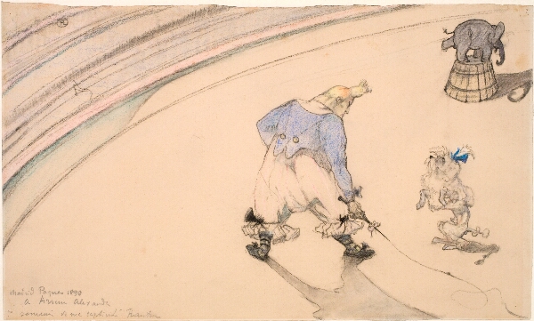 Henri de Toulouse-Lautrec, I cirkus - Klovnen Footit som dyretæmmer