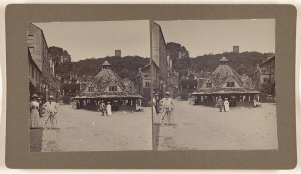 Unknown, [View of a small British town square, possibly in Kent]