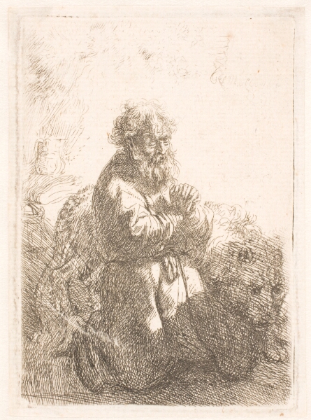 Rembrandt van Rijn, Den hellige Hieronymus, bedende