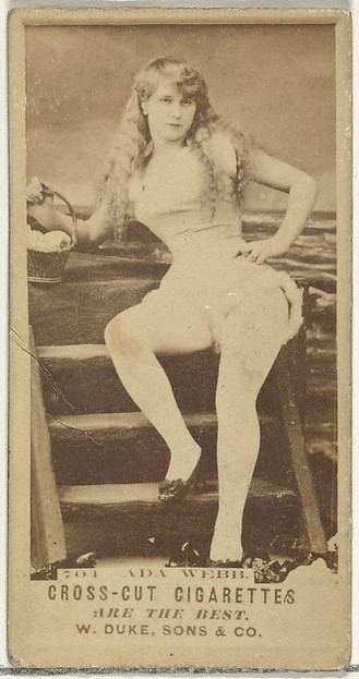 W. Duke, Sons & Co., Card Number 701, Miss Ada Webb, from the Actors and Actresses series (N145-3) issued by Duke Sons & Co. to promote Cross Cut Cigarettes