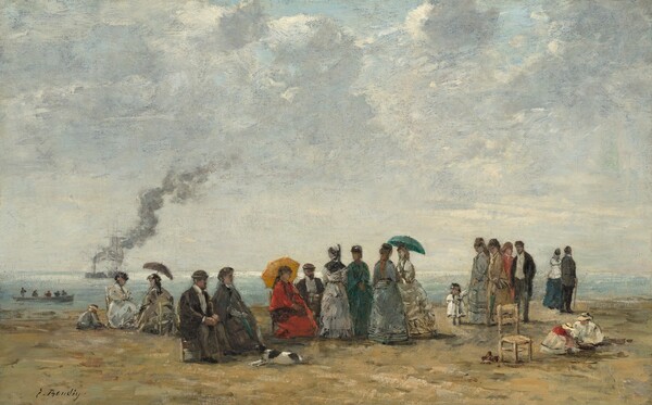 Eugène Boudin, Figures on the Beach