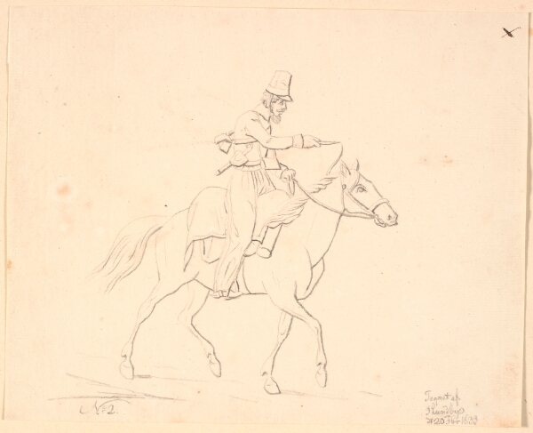 Johan Thomas Lundbye, Soldat til hest