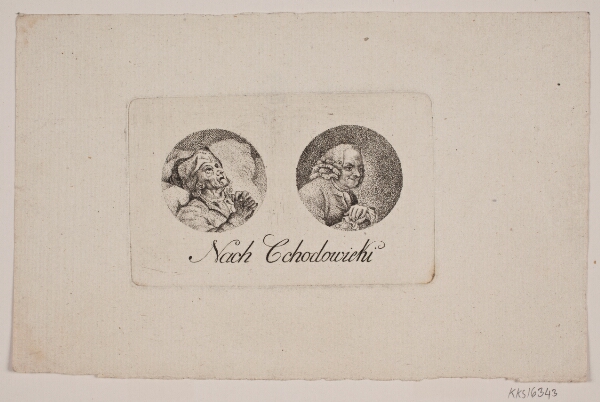 Gerhard Ludvig Lahde, Blad med to tondoportrætter