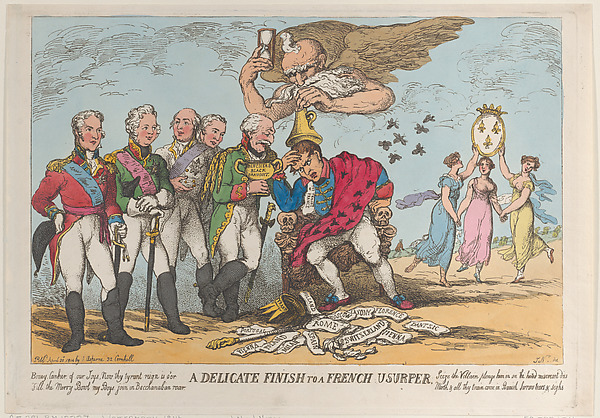 Thomas Rowlandson, A Delicate Finish to a French Usurper