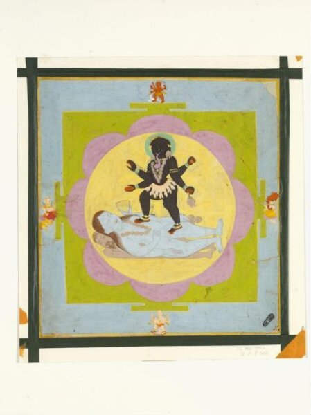 Unknown, Kali standing on Shiva